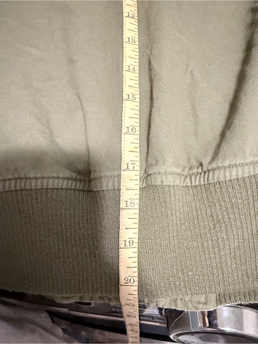 Cropped Olive Green Bomber Jacket - Women's Lightweight Layer - Picture 5 of 8